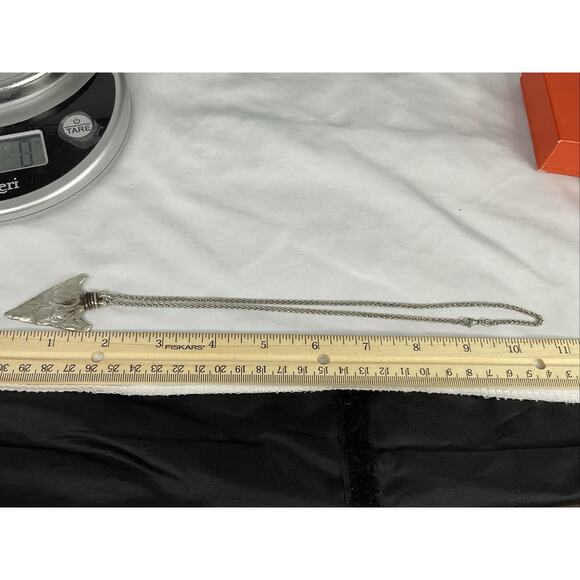 RARE JAMES AVERY STERLING SILVER WRAPPED ARROWHEAD PENDANT CHAIN & BOX - Picture 7 of 8